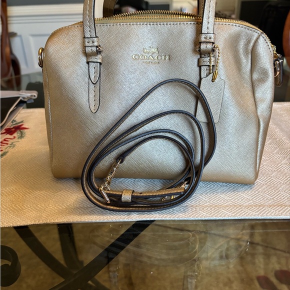 Coach Metallic Gold Satchel Bag - Picture 1 of 6